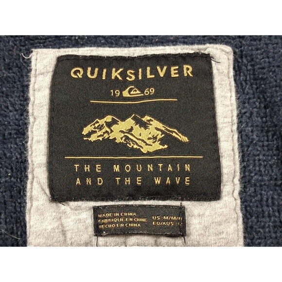 QUICKSILVER 1969 THE MOUNTAINS TO THE SHORE SWEATER SIZE 12 YOUTH GRAY AND BLACK - Picture 3 of 16